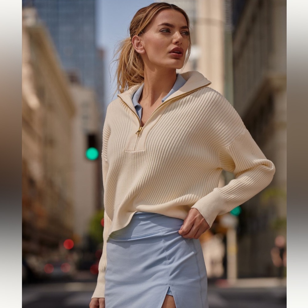 Varley Jane Half-Zip Knit Sweater